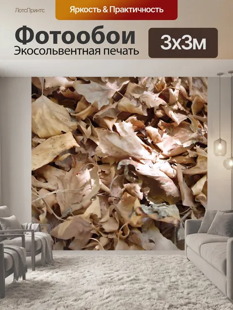 Фотообои Сухие листья фон