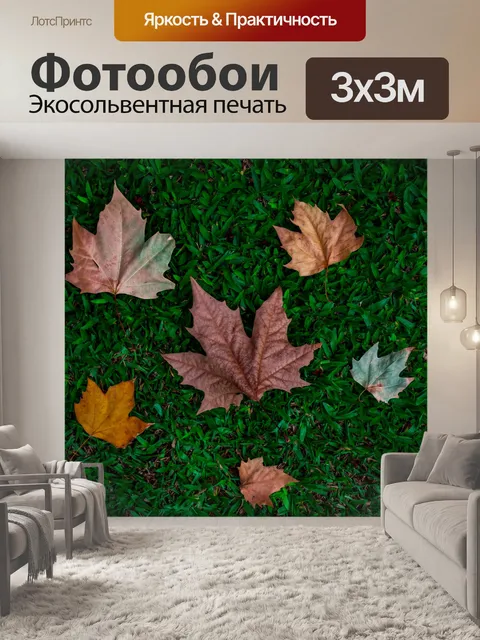 Фотообои Композиция с осенними листьями