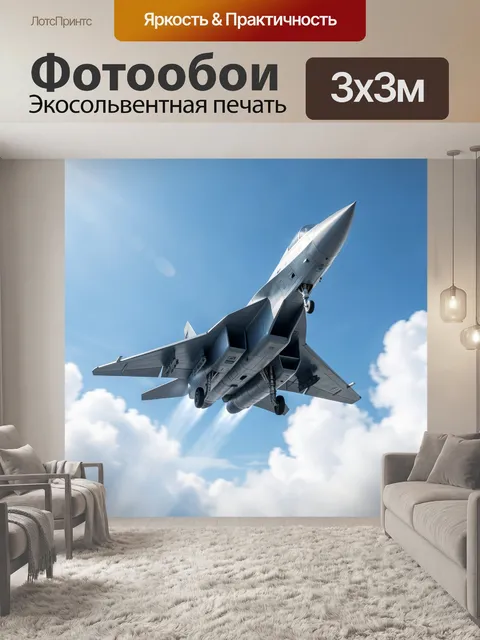 Фотообои Современный истребитель в небе