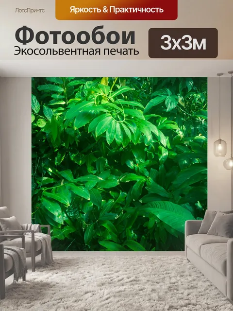 Фотообои Зеленая растительность джунглей