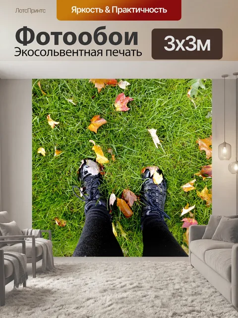 Фотообои Осенние листья на моих обувь