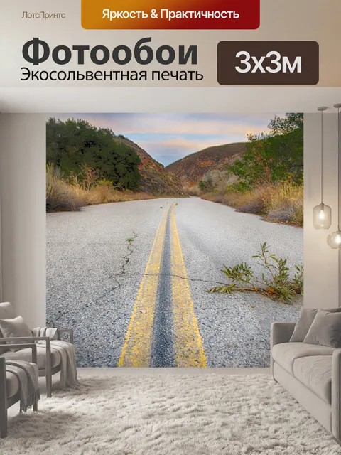 Фотообои Крупным планом забытая дорога