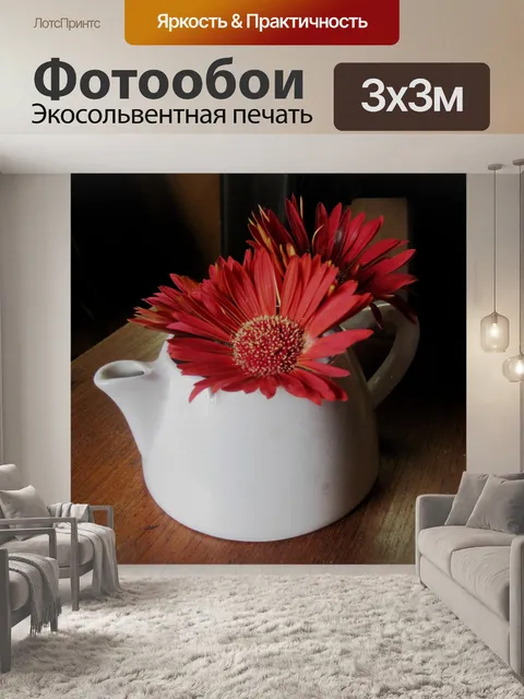 Фотообои Три Барбертона ромашки
