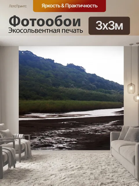 Фотообои низкий уровень воды и грязь в лагуне