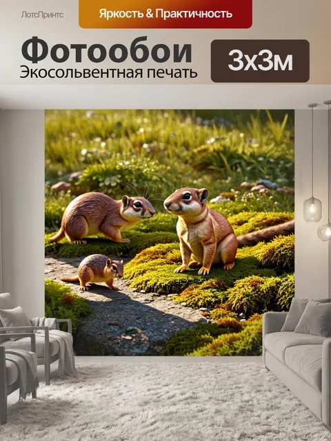 Фотообои густой луговой лесок