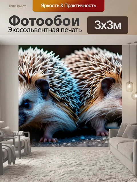 Фотообои с ежиками крутой