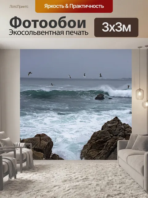 Фотообои Чайки летают над океаном