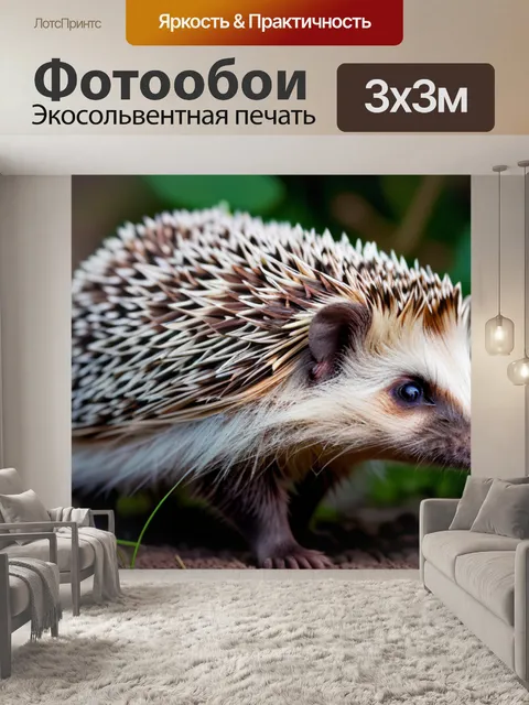 Фотообои с ежиком