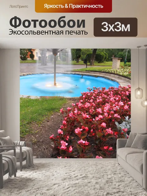 Фотообои Одуванчик воды fountain