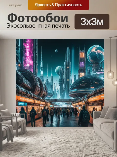 Фотообои город в стиле научная фантастика: динамичный городской календарь событий с выставками