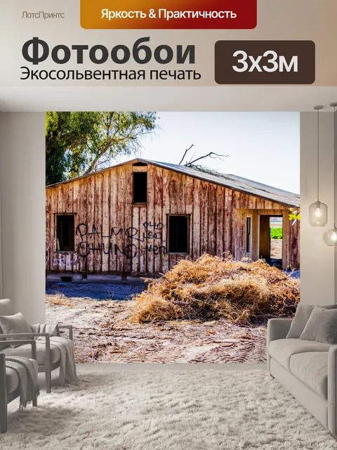 Фотообои граффити Гранж Хижина