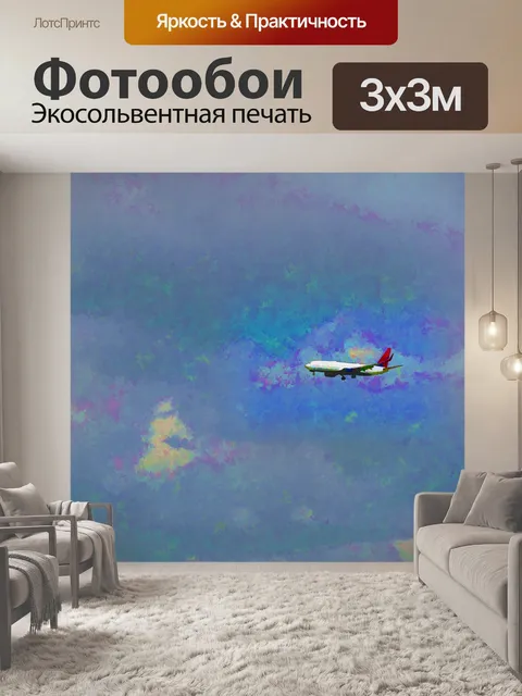 Фотообои Самолет в небе