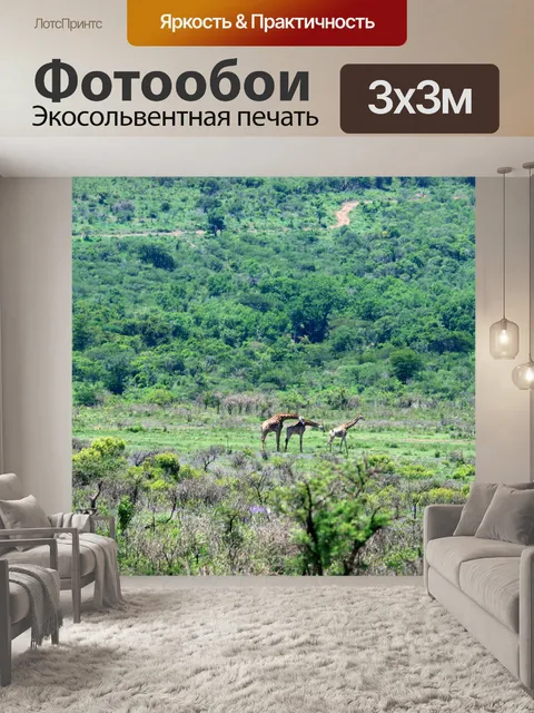 Фотообои жираф на расстоянии