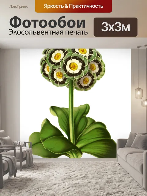 Фотообои Цветение первоцвета винтажное искусство
