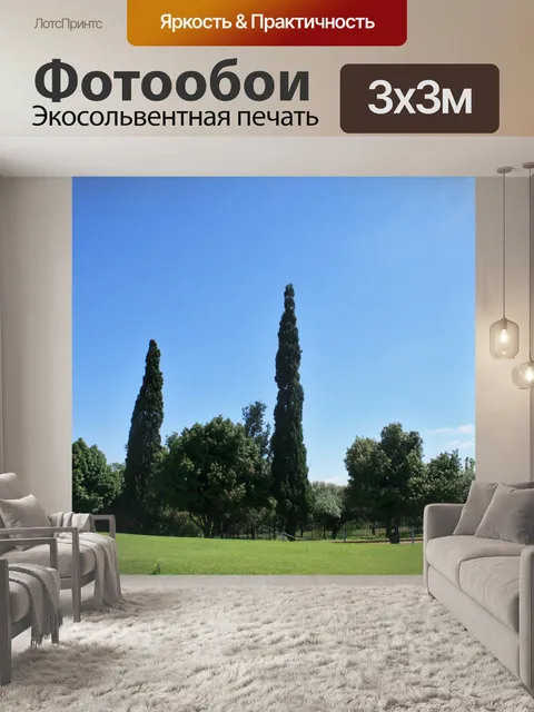 Фотообои четыре кипарисы против неба