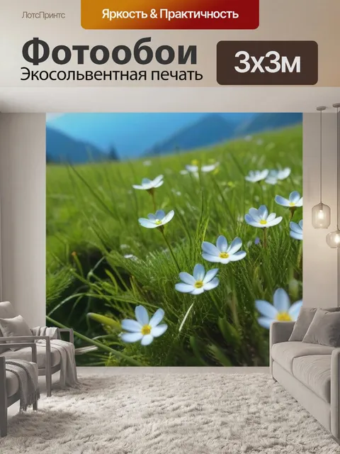 Фотообои кофе на альпийских лугах
