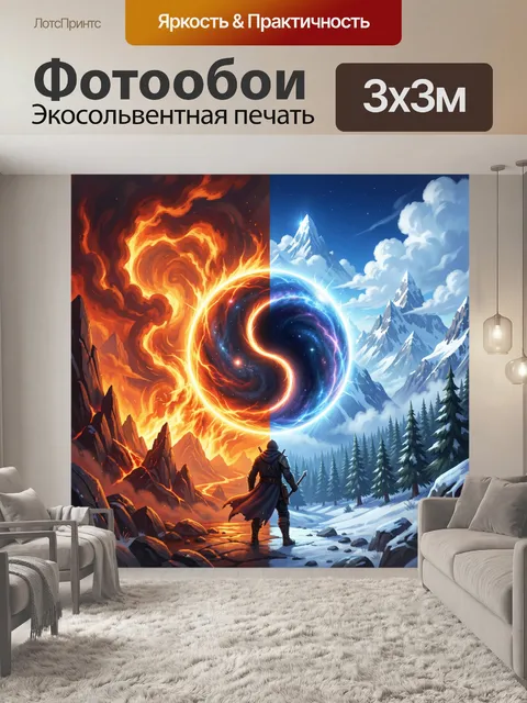 Фотообои Магический портал между стихиями