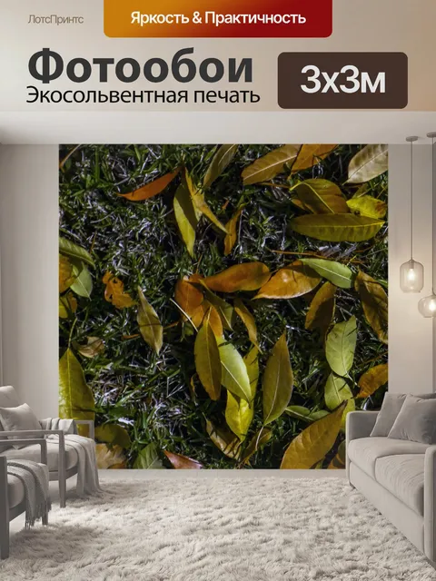Фотообои Фон опавшие листья