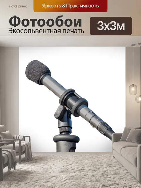 Фотообои Наклейка на микрофон
