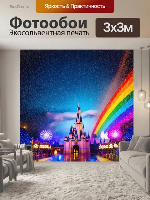 Фотообои дождь в стиле фэнтези: яркая седмица праздников в магическом королевстве