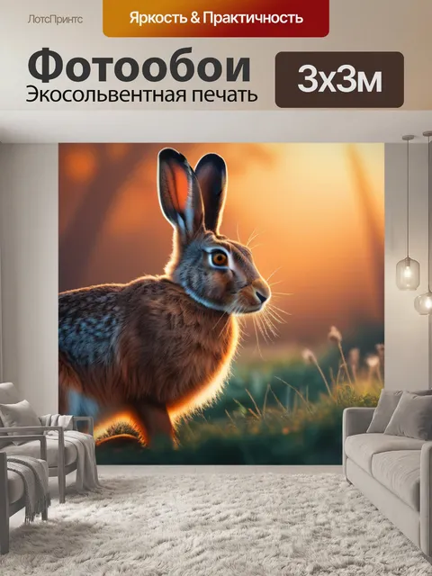 Фотообои с зайцем