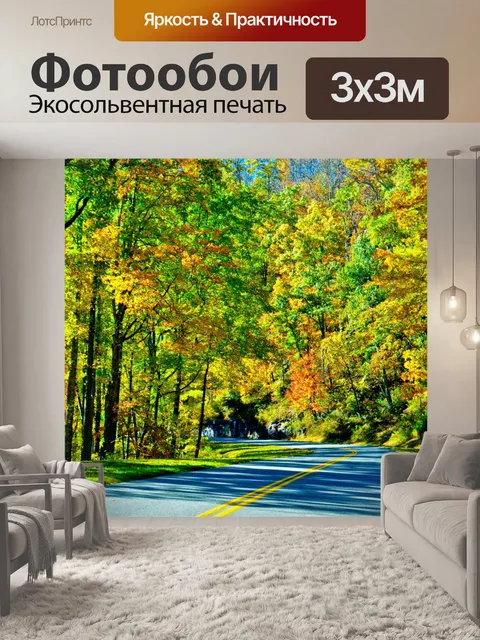 Фотообои Дорога осеннего сезона