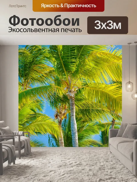 Фотообои Тропические деревья пальмы