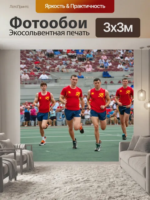 Фотообои ссср ностальгия: спортивный стадион во время соревнования