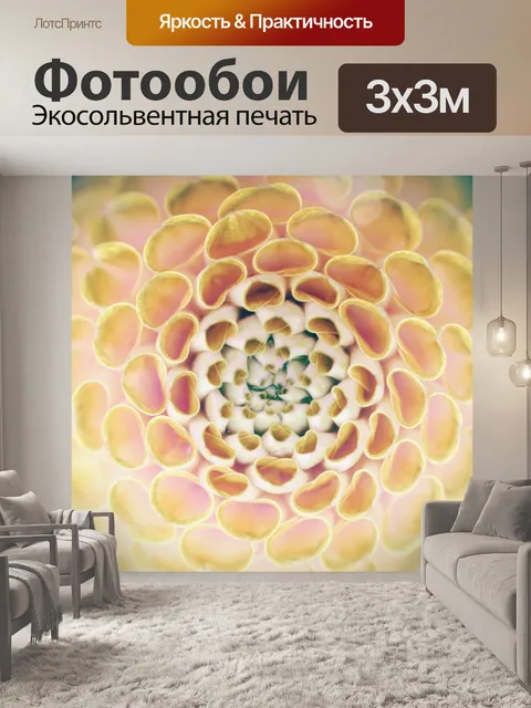 Фотообои Желтый цветок георгина