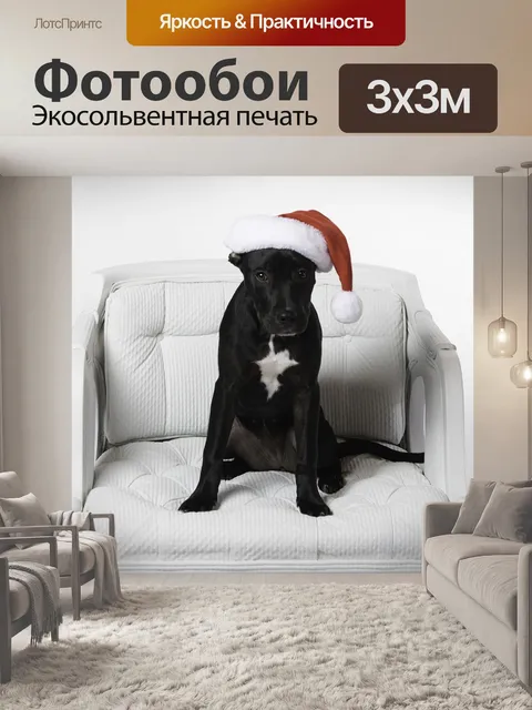 Фотообои Рождественский щенок
