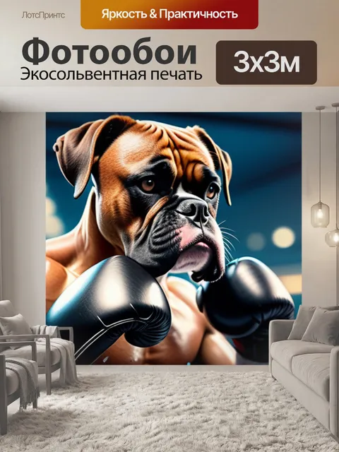 Фотообои с боксером красивый