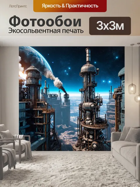 Фотообои космос в стиле стимпанк