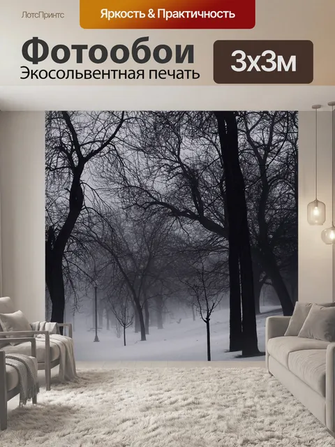 Фотообои Зимой деревья