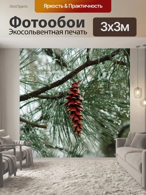 Фотообои Одинокий Сосновой шишки