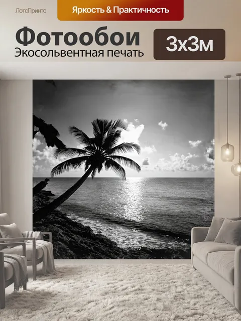 Фотообои **film noir, moody, dramatic**: мальдивы, кокосовое дерево, море
