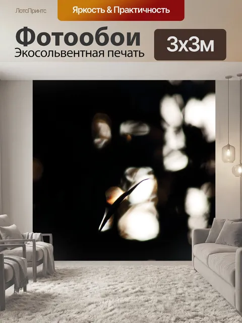 Фотообои травинка со светом