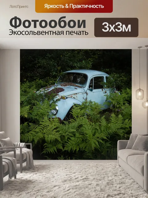 Фотообои Заброшенный Volkswagen Beetle