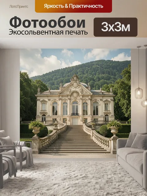 Фотообои Роскошный дворец с лестницей