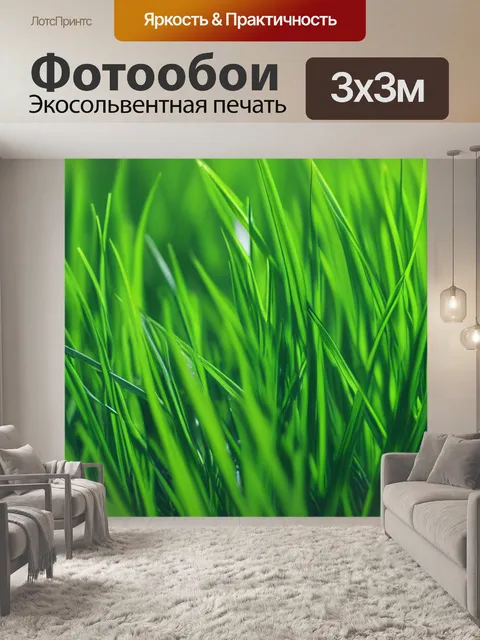 Фотообои с зеленая трава