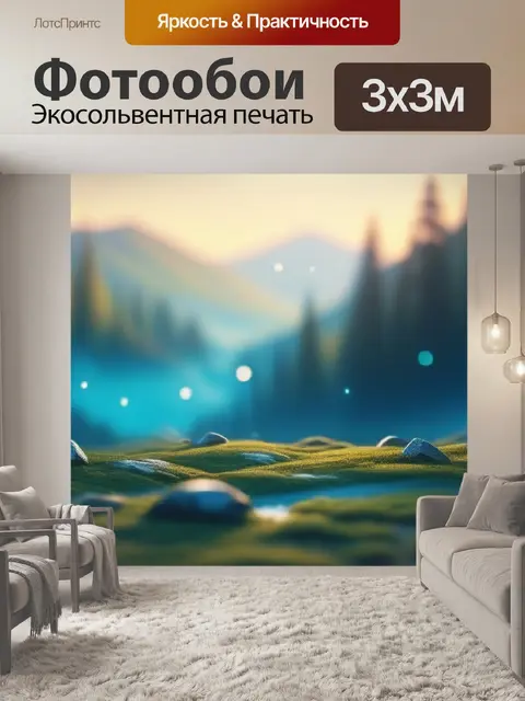Фотообои пейзаж с пятнами