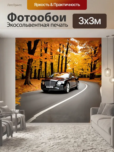 Фотообои в динамичной композиции изображен bentley