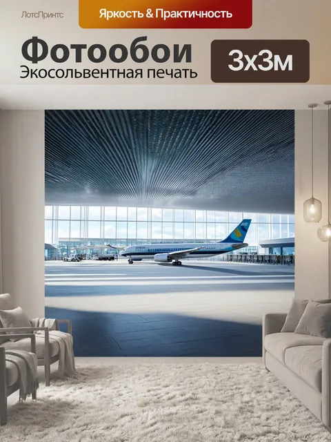 Фотообои профессиональная визуализация нового аэропорта с акцентом на его инновационные элементы