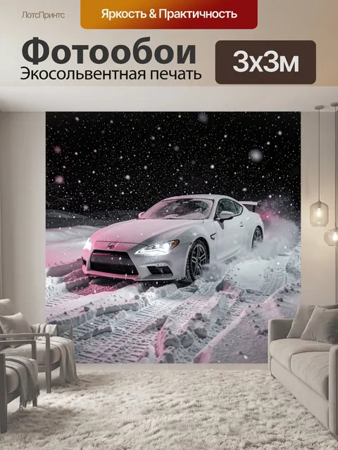 Фотообои Купе в зимней метели