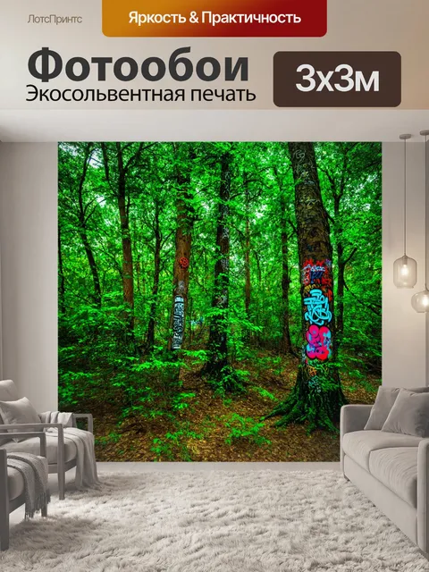 Фотообои пейзаж в стиле графити