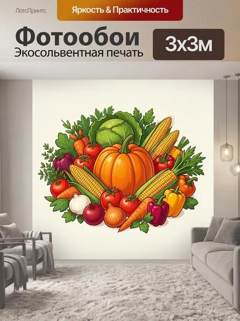 Фотообои Осенний урожай овощей