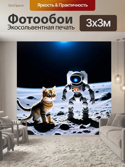 Фотообои на лунной поверхности