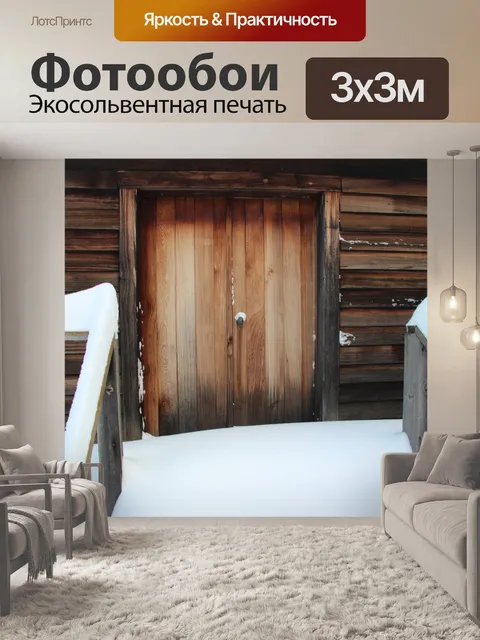 Фотообои Дверь заблокирована снегом