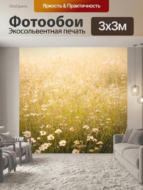Фотообои просторное бежевое поле