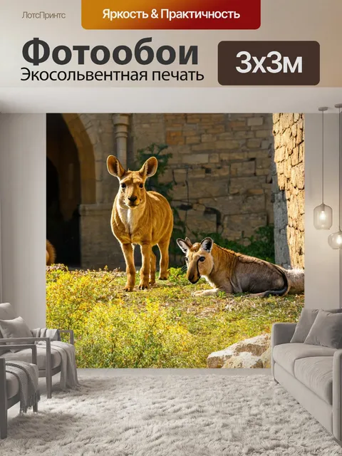 Фотообои животные в стиле неоромантизм: сфотографированные в антураже старинного замка с дикими зверями и…