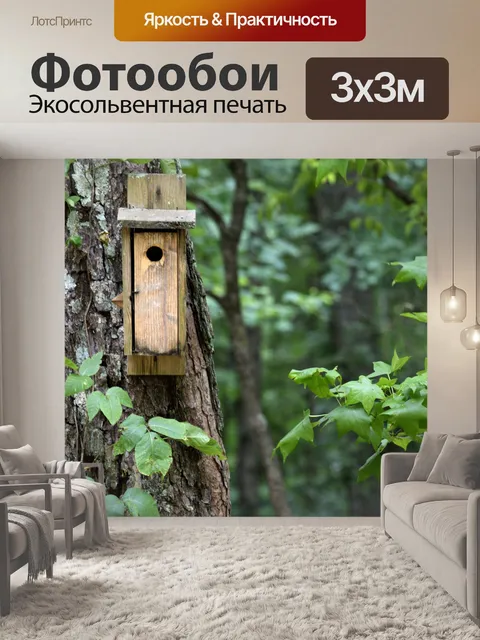 Фотообои Птица дом на дереве